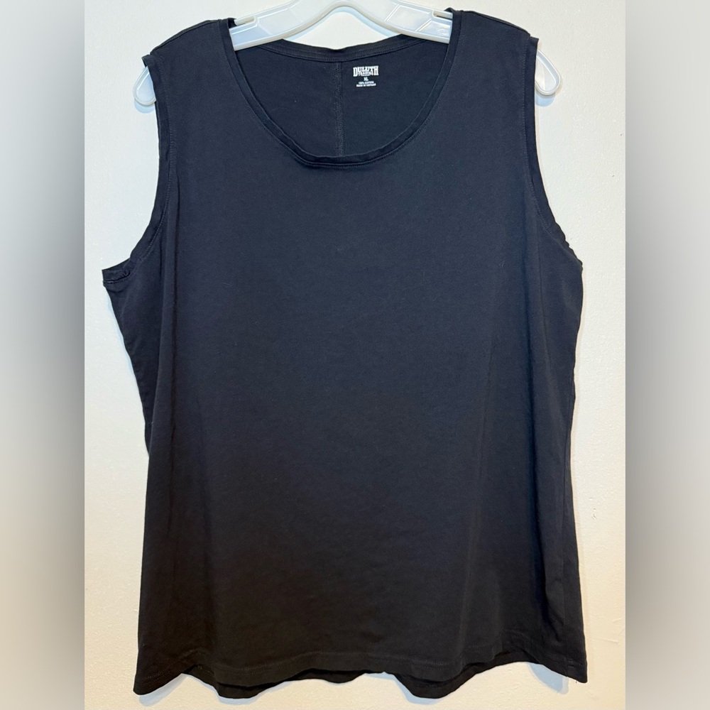 Duluth Trading Women's XL Black Sleeveless Tank Top With Strap Clasps